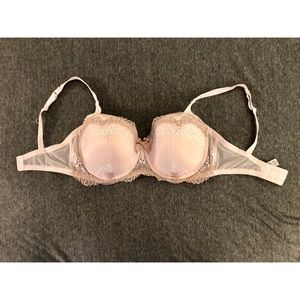 Light pink balconette DKNY bra 34DD